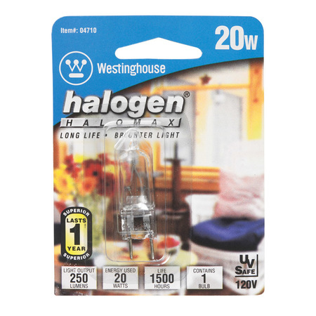 WESTINGHOUSE Lamp Halogen T-4 20 Watt 04710